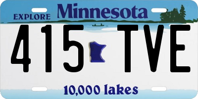 MN license plate 415TVE