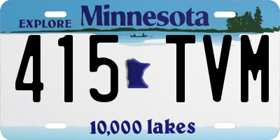 MN license plate 415TVM