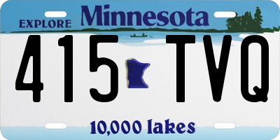 MN license plate 415TVQ
