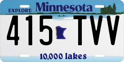 MN license plate 415TVV