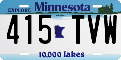 MN license plate 415TVW