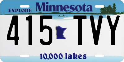 MN license plate 415TVY