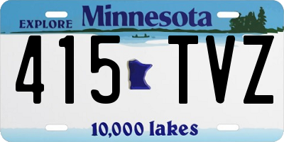 MN license plate 415TVZ