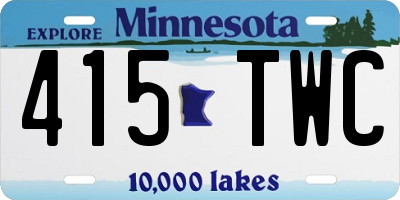 MN license plate 415TWC