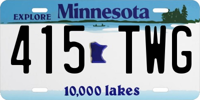 MN license plate 415TWG