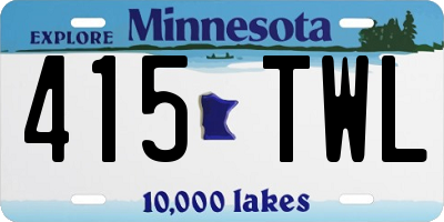 MN license plate 415TWL