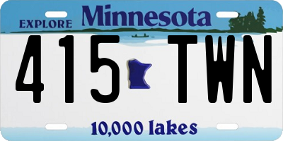 MN license plate 415TWN