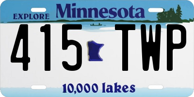 MN license plate 415TWP