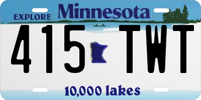 MN license plate 415TWT