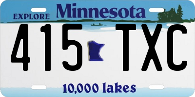 MN license plate 415TXC