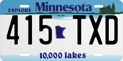 MN license plate 415TXD