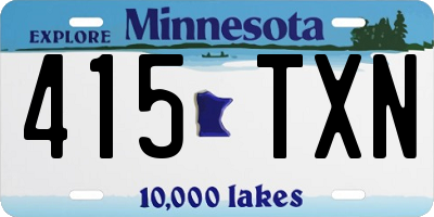 MN license plate 415TXN
