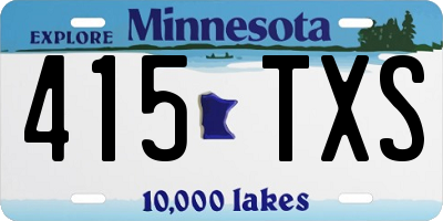 MN license plate 415TXS
