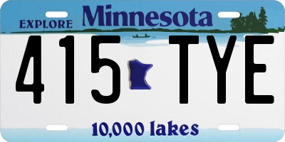 MN license plate 415TYE