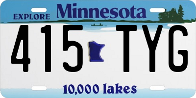 MN license plate 415TYG