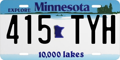 MN license plate 415TYH