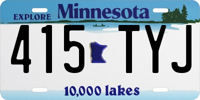 MN license plate 415TYJ