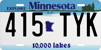 MN license plate 415TYK