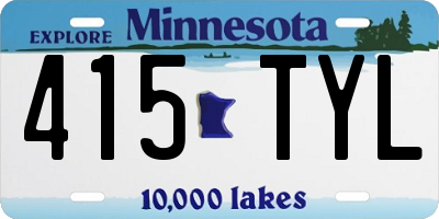 MN license plate 415TYL