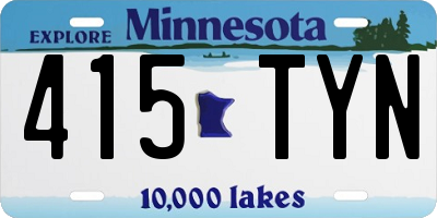 MN license plate 415TYN