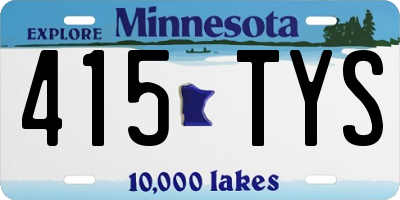 MN license plate 415TYS
