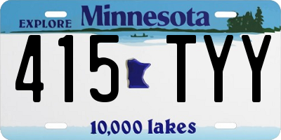 MN license plate 415TYY