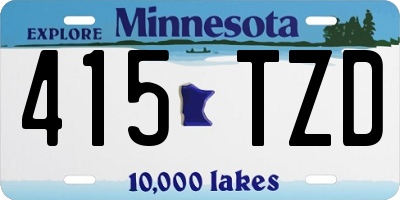 MN license plate 415TZD