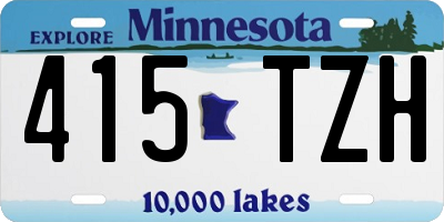 MN license plate 415TZH