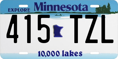 MN license plate 415TZL