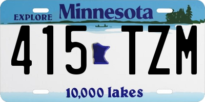 MN license plate 415TZM