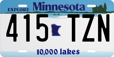MN license plate 415TZN
