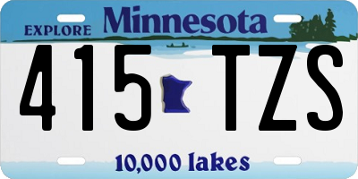 MN license plate 415TZS