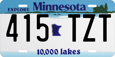 MN license plate 415TZT
