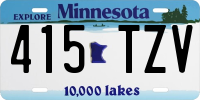 MN license plate 415TZV