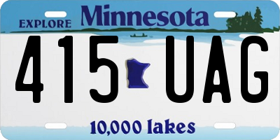MN license plate 415UAG