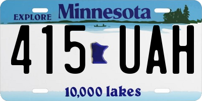 MN license plate 415UAH