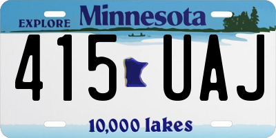 MN license plate 415UAJ