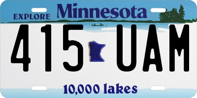 MN license plate 415UAM
