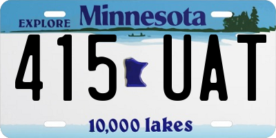 MN license plate 415UAT