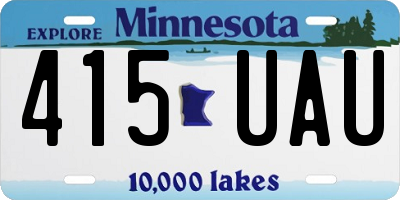 MN license plate 415UAU