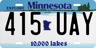 MN license plate 415UAY