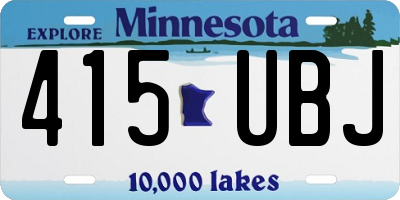 MN license plate 415UBJ