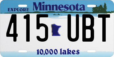 MN license plate 415UBT