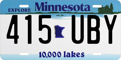 MN license plate 415UBY