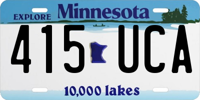 MN license plate 415UCA