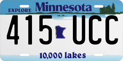 MN license plate 415UCC