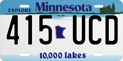MN license plate 415UCD