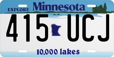 MN license plate 415UCJ
