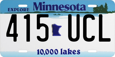 MN license plate 415UCL