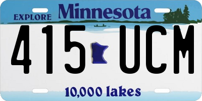 MN license plate 415UCM